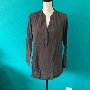 Sandra long sleeve brown blouse in size xs